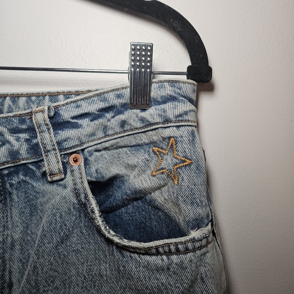 Reformation Cynthia Star Embroidered High-Rise Straight Leg Jeans - Picture 2 of 8